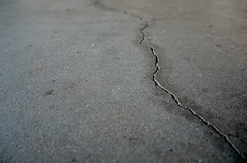 crack in concrete floor