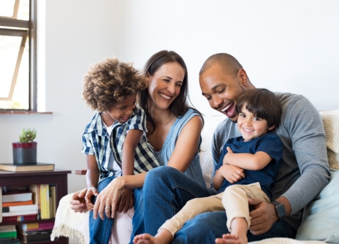 family in their Bowling Green home with a sound foundation