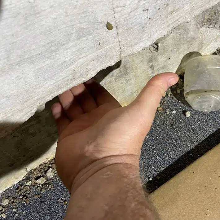 Gaps appearing between walls and the floor or ceiling