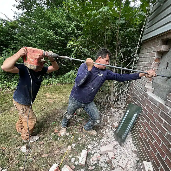 Foundation wall anchor installation