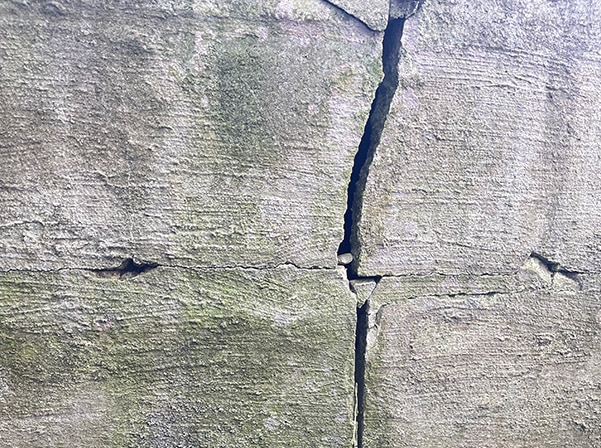 crack in concrete