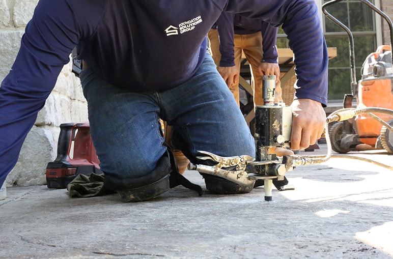 man working on foundation